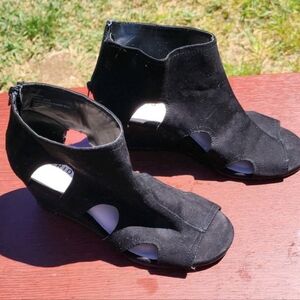 Torrid black cutout booties,  8.5